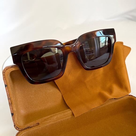 MCM Square Tinted Tortoiseshell Sunglasses Acetate 51 21 145 NWT - Picture 10 of 11